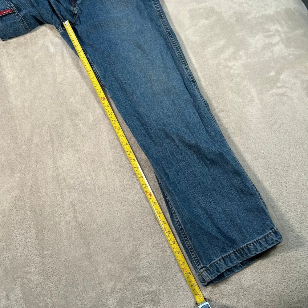 Chaps Denim Carpenter Jeans Mens Size 32x34 Blue Hammer Loop Straight Leg Cotton